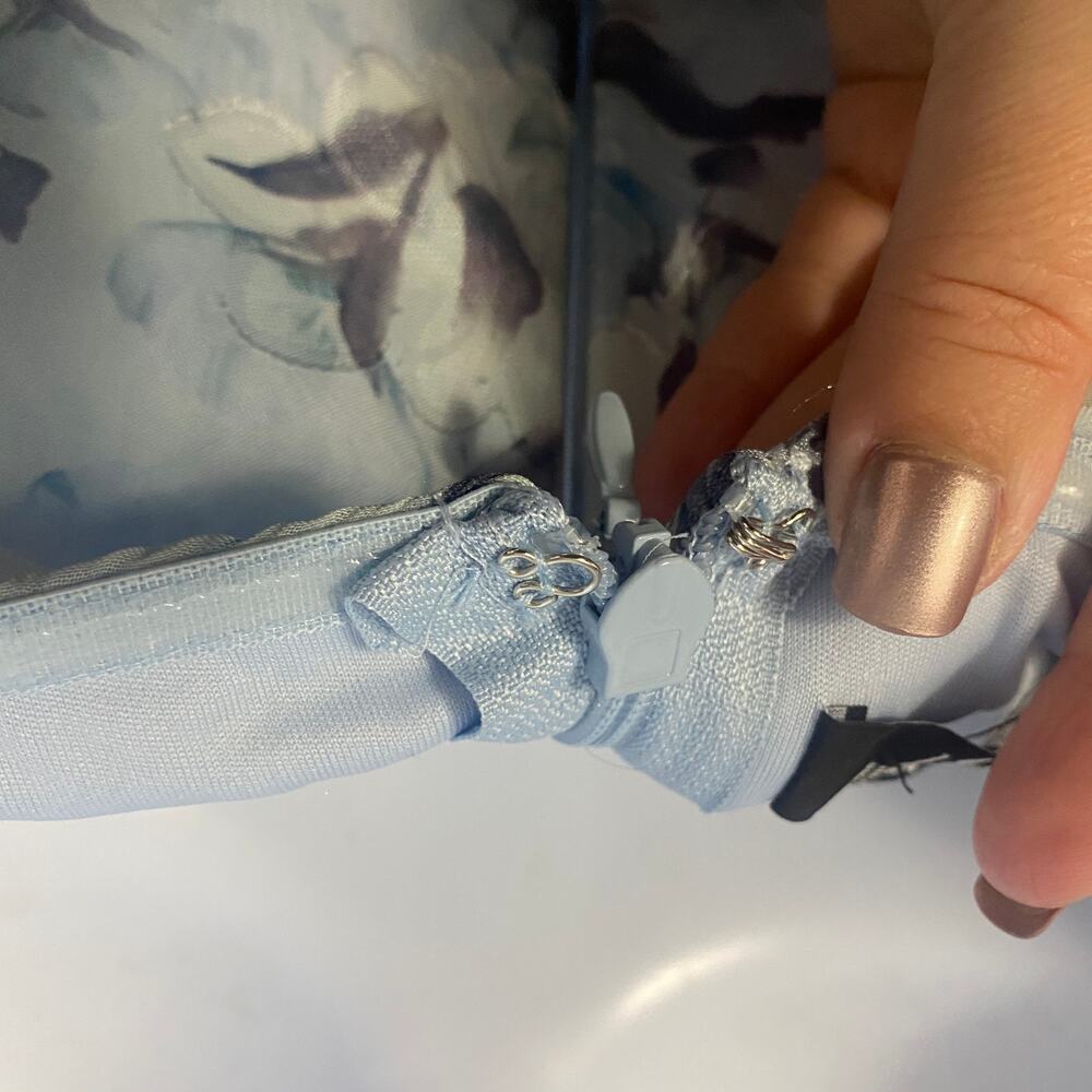 Lulus NWT Special Moment Light Blue Floral Strapless Bustier Maxi Dress Sz 2X - Picture 12 of 14